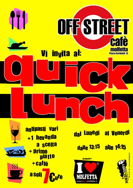Il Quick Lunch dell�Off Street caf&egrave;